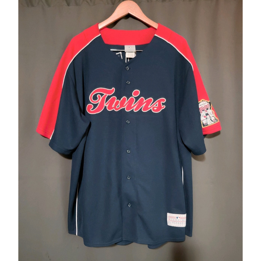 Adult 2XL Joe Mauer Genuine Merchandise Baseball Jersey Minnesota Twins Patch #7